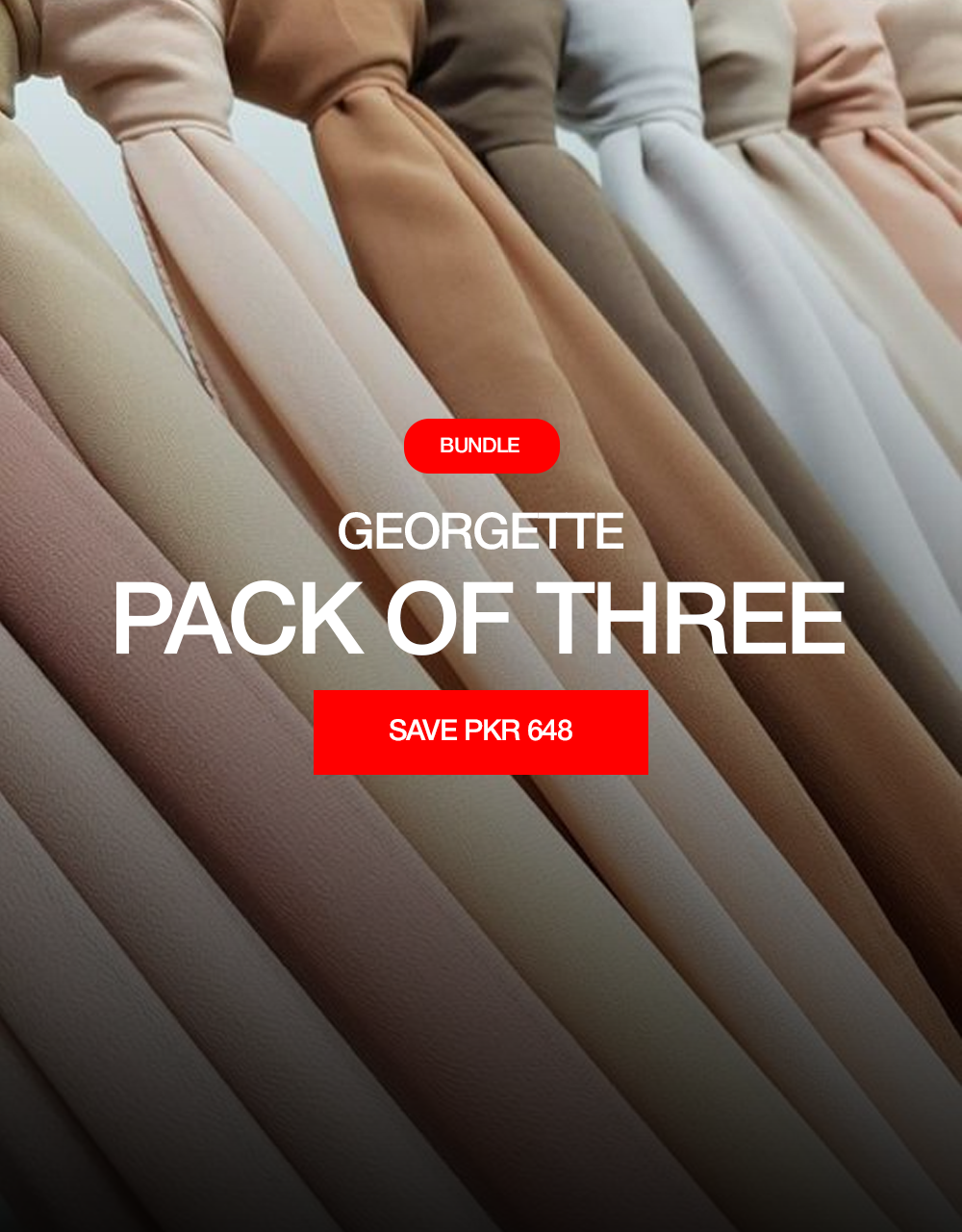 Pack Of Three Georgette - Save PKR 599