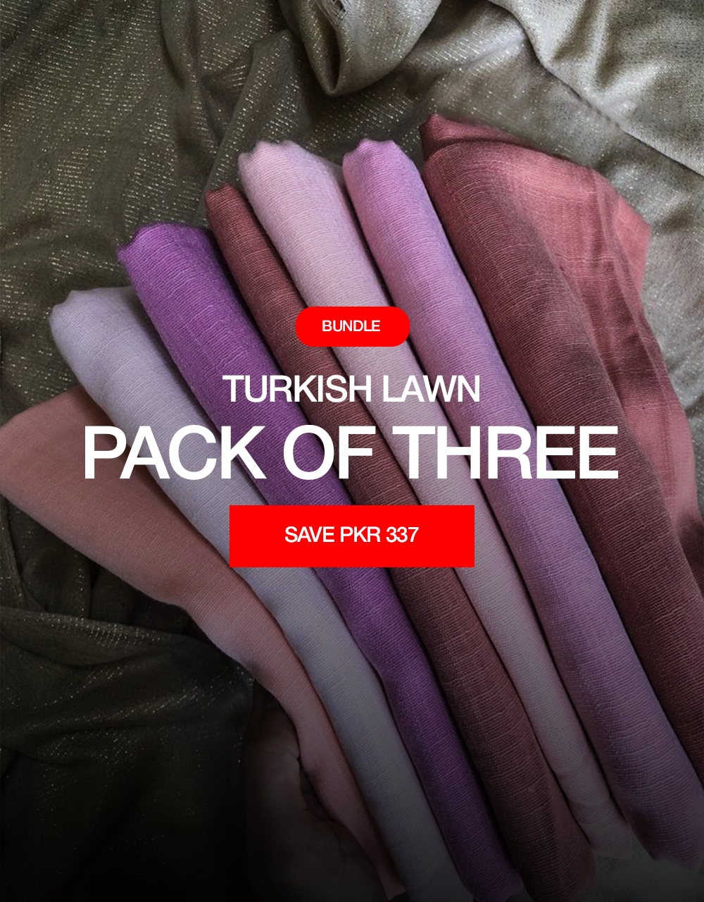 Pack Of Three Turkish Lawn Scarfs - Save PKR 500